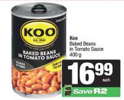 Koo Baked Beans In Tomato Sauce-400g