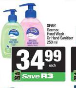 Spar Germex Hand Wash Or Hand Sanitiser-250ml