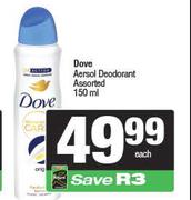 Dove Aerosol Deodorant Assorted-150ml