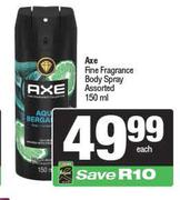 Axe Fine Fragrance Body Spray Assorted-150ml