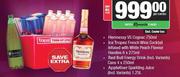 Hennessy VS Cognac 750ml+Ice Tropez French Wine Handies 6x275ml+Red Bull Energy Drink Cans 4x250ml