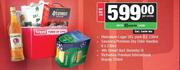 Heineken Lager UCL 8x330ml+Savanna Premium Handies 6x330ml+4th Street 5L+Richelieu Brandy 750ml