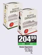 Bonne Esperance Dry Red Or Dry White-5L