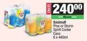 Smirnoff Pine Or Storm Spirit Cooler Cans-For 2 x 6 x 440ml