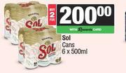 Sol Cans-For 2 x 6 x 500ml