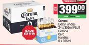 Corona Extra Handies 24 x 355ml Plus Corona Cero Handies 6 x 355ml-For Both