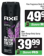 Axe Core Range Body Spray-150ml