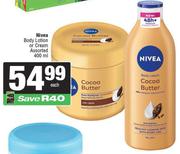Nivea Body Lotion Or Cream Assorted-400ml Each