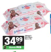 Johnson's Baby Wipes-56s/72s