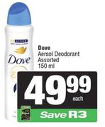 Dove Aerosol Deodorant Assorted-150ml