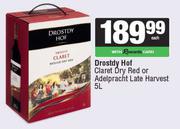 Drostdy Hof Claret Dry Red Or Adelpracht Late Harvest-5L