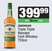Jameson Triple Triple Blended Irish Whisky-750ml