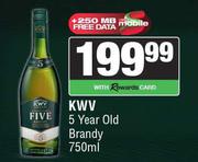 KWV 5 Year Old Brandy-750ml