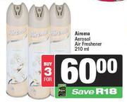 Airoma Aerosol Air Freshener-For 3 x 210ml