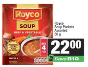 Royco Soup Packets Assorted-For 4 x 50g