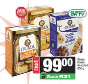 Ouma Rusks Assorted-For 2 x 450g