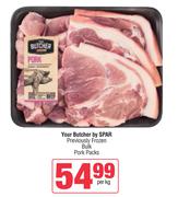 Your Butcher By Spar Previously Frozen Bulk Pork Packs-Per Kg
