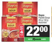 Royco Packet Soup Assorted-For Any 4 x 45g/50g