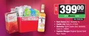 Rain Dance 1L +Castle Lite Cans 6x410ml +Mainstay Cooler Cans 6x440ml +Captain Morgan Spcd Rum 750ml