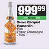 Veuve Clicquot Ponsardin Rich French Champagne-750ml