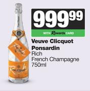 Veuve Clicquot Ponsardin Rich French Champagne-750ml