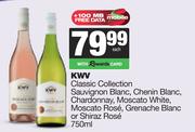KWV Classic Collection Sauvignon,Chenin,Chardonnay,Moscato White,Rose,Grenache Or Shiraz-750ml