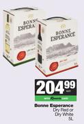 Bonne Esperance Dry Red Or Dry White-5L