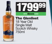 The Glenlivet 18 Year Old Single Malt Scotch Whisky-750ml