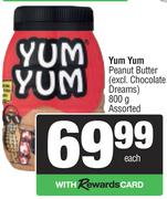 Yum Yum Peanut Butter (Excl Chocolate Dreams)-800g