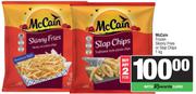 McCain Frozen Skinny Fries Or Slap Chips-For Any 2 x 1kg