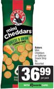 Bakers Mini Cheddars Or Salticrax Snack Strip Assorted-6 Per Pack