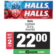 Halls Lozenges Assorted-For Any 2 x 33.5g