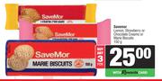 Savemor Lemon, Strawberry Or Chocolate Creams Or Marie Biscuits-For Any 3 x 150g