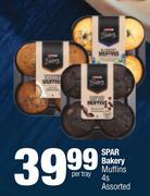 Spar Bakery Muffins Assorted-4 Per Tray