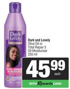 Dark & Lovely Olive Oil Or Total Repair 5 Oil Moisturiser-250ml Each