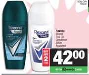 Rexona Shield Roll On Deodorant Assorted-For Any 2 x 50ml