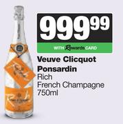 Veuve Clicquot Ponsardin Rich French Champagne-750ml