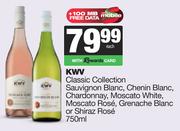 KWV Sauvignon/Chenin Blanc, Chardonnay, Moscato White/Rose, Grenache Blanc Or Shiraz Rose-750ml EA
