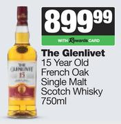The Glenlivet 15 Year Old French Oak Single Malt Scotch Whisky-750ml