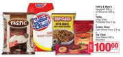 Fatti & Moni Spaghetti/Macaroni 500g+Tastic Rice 2kg+Golden Cloud Flour 2.5Kg & Top Class Soya 400g