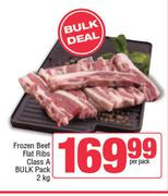 Frozen Beef Flat Ribs Class A Bulk Pack-2Kg Per Pack