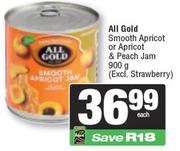 All Gold Smooth Apricot Or Apricot & Peach Jam-900g
