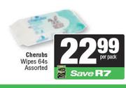 Cherubs Wipes Assorted-64s Per Pack