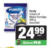 Purity Cream Of Maize Porridge-400g
