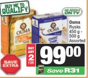 Ouma Rusks Assorted-For 2 x 450g/500g