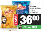 Simba Potato Chips Assorted-For 2 x 120g