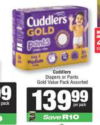 Cuddlers Diapers Or Pants Gold Value Pack Assorted-Per Pack