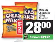 Willards Cheasnaks Assorted-For 2 x 135g