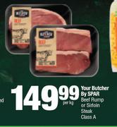 Your Butcher By Spar Beef Rump Or Sirloin Steak Class A-Per Kg