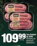 Your Butcher By Rooiberg Or Grabouw Boerewors-Per Kg